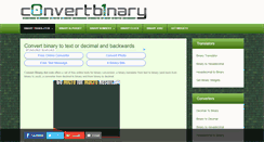 Desktop Screenshot of convertbinary.com